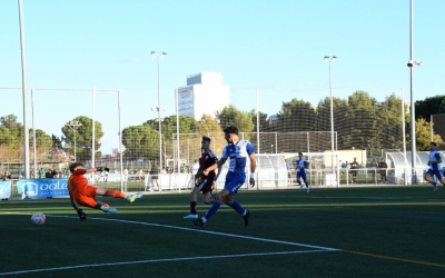 Ian Martínez anotant l'1-0 | @FutbasCES
